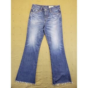 AG Adriano Goldschmied The Quinne High Rise Flare Jeans Women's 29x32 USA Made